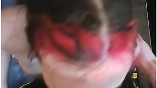 Cute Slut Sucks Cock On Club Toilet