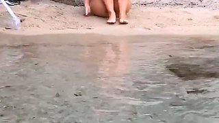 Hot amateur shakes her big boobs