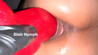 Insert Giant Red Dragon Dildo in Blair Nymph - Part 1