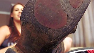 Lesbian foot fetish with a sexy milf and a young teen