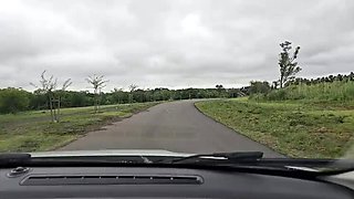 Keilabassi77 Almost Gets Caught Giving Blowjob in Car - Swallows Cum on Street