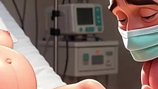 Doctor Licking Pregnant Feet in Operating Room - Fetish Session