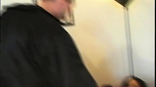 Brunette Slut Gives Blowjob To Big Cock Outdoors