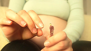 My Pregnant Stepsister Is Mad at Her Tiny Stepsister, so She Humiliates Her, Beats Her, and Then Chews Her Like a Candy.