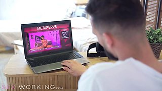 Working for that nice creampie, Romy Indy goes wild in VR - Sex Working