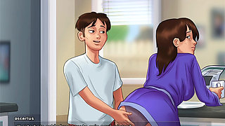 The best scenes of summertime saga with stepmother Debbie - summertime saga