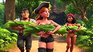 Sensual Pirate Adventure: Building the Tropical Hideout – Big Ass Brunette Gets Doggy Style Rewards