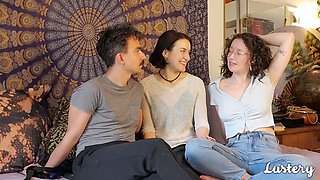 Josie gets double penetrated for the first time  Lustery