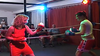 Blonde Mature Babe's Dripping Rosebud Gangbang in Wrestling Ring