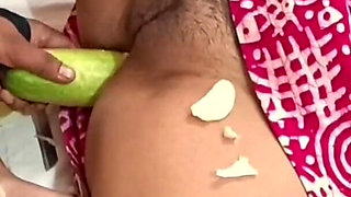 Inserting Kheera in Pussy of Sunisha Bhabhi by Her Nephew