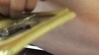 Toilet Trash for Pedicures and Spit - Madame Carla Degrades Her Old Slave as A Pedicure Slave and Spitton