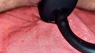 Masturbation and inflatable plug