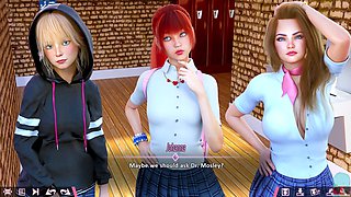 Steamy visual novel pc game with 3D anime action and double homework fun