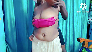 Hot girl romance with stranger in a public dress changing area and she did a great blow and take all his cum on her huge tits