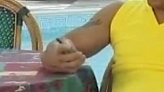 Young Nurse Fucked Hard by Huge Cock That Cums on Her Ass by the Pool