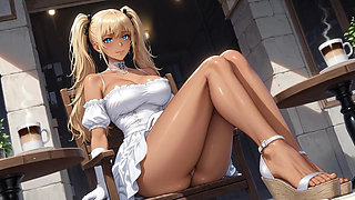 A walk with Rumi. She plays with her pussy