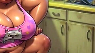 Very Pregnant BBW Smoking While Peeing - Big Belly & Dripping Pussy