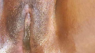 Ass and pussy fingering, piss