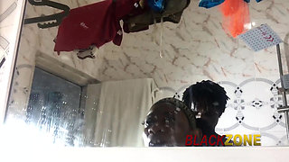 Fucking Stepmom While She Cleans Herself in the Bathroom