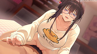 He Rubs My Cock with His Clit on the Bed  Vlover Game #5 All Scenes