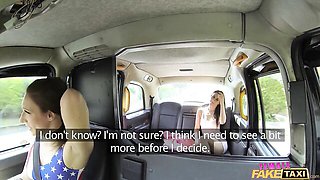 Female Fake Taxi featuring Jess West and Ava Austen's pornstar video