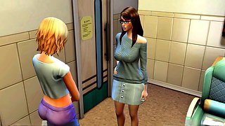 Hot teen girls getting it on with futa ladies at the Futanari School for Girls