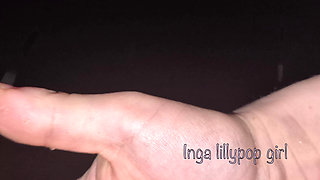 Teenager Plays in the Garden Without Panties