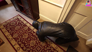 Training Zero - Zero Sees Our New House for the First Time! Femdom Slave Bondage Bitchsuit Tour