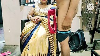 Desi Wife Hardcore Fucking Neighbour Boy in Kitchen - Big Tits Indian Aunty Doggy Style Anal