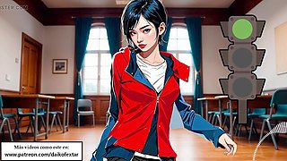 Sexy anime JOI video - green light, red light commands for solo play in Spanish