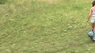 Olds fuck dolls - old lecher Tim Wetman fucks young silly whore Tera Joy in nature