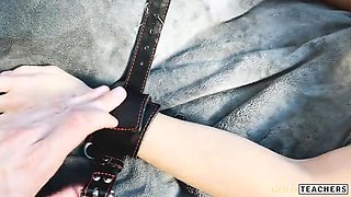 Submissive Russian Bitch Takes Two Cocks in Hotel Room - Deep Throat & Facefuck