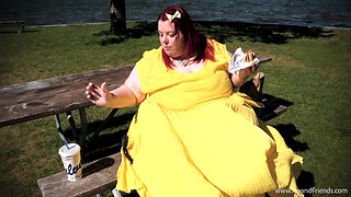 Amateur redhead masturbates then gives a blowjob