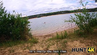 Hunt4k. she cheated on her bf for money at a public beach