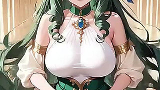 Green Queen on the Golden Throne! Lazy Seduction in a Silk Gown, What Secrets Hide Beneath?