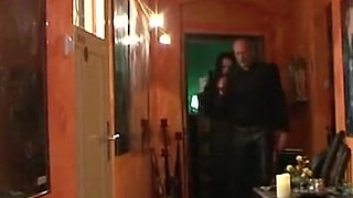 Dominating pussy plays in the cage