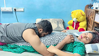 Mallu wife pussy rub and kissing with boobs press and kiss romance by husband