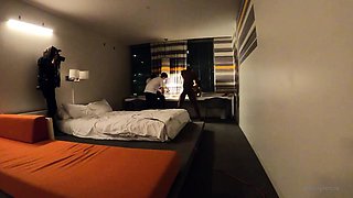 Amateur interracial web cam couple having a live sex show