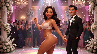 Cuckold Husband Lets All Guests Touch His Bride on All Fours at Wedding Reception (ai Generated)