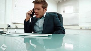 Sexy Ebony Babe Knows What's Needed To Get The Job