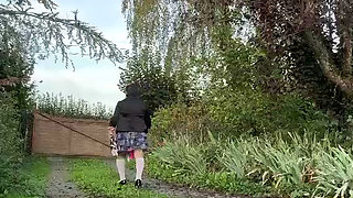 In a quick outfit with a floral skirt for an evening