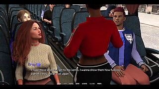 Taboo University - Hot Emo Girl Gives Me a Handjob Inside a Public Bus - 3D Porn Games