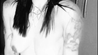 Black & White Tease Slow Strip & Dirty Talk Masturbation