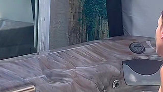 Artemisia Love Playing with Her Horny Pussy in the Outdoor Jacuzzi