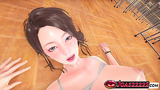 College Girl Tani Mikako in 3D Animation - Enjoy POV Big Tits Play, Tight Ass Licking with Sensual Moans, and Pussy Fingering