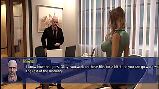 The office wife #21 - Stacy gave Marcus a hand job and sucked off the cum