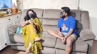 Unsatisfied Indian Stepmom Fucks Her Stepbrother - Big Tits Blowjob