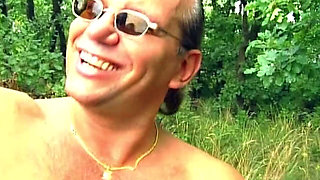Mature Brunette Devours Cock in Wild Outdoor Fingering Frenzy