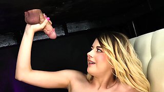 Blonde Handjob Over Face