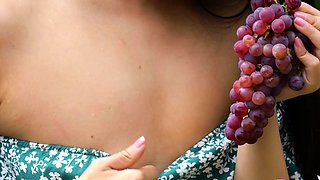 Cute Asian girl passion posing action